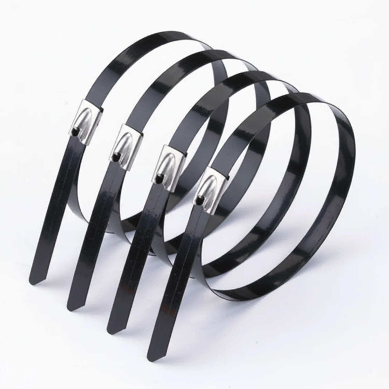 Panduit 14" 250lb Fully Coated Yellow Polyester 316 Pan-Steel Stainless Steel Cable Ties / Zip Ties 50/bag Part #MLTFC4H-LP316YL - Image 2