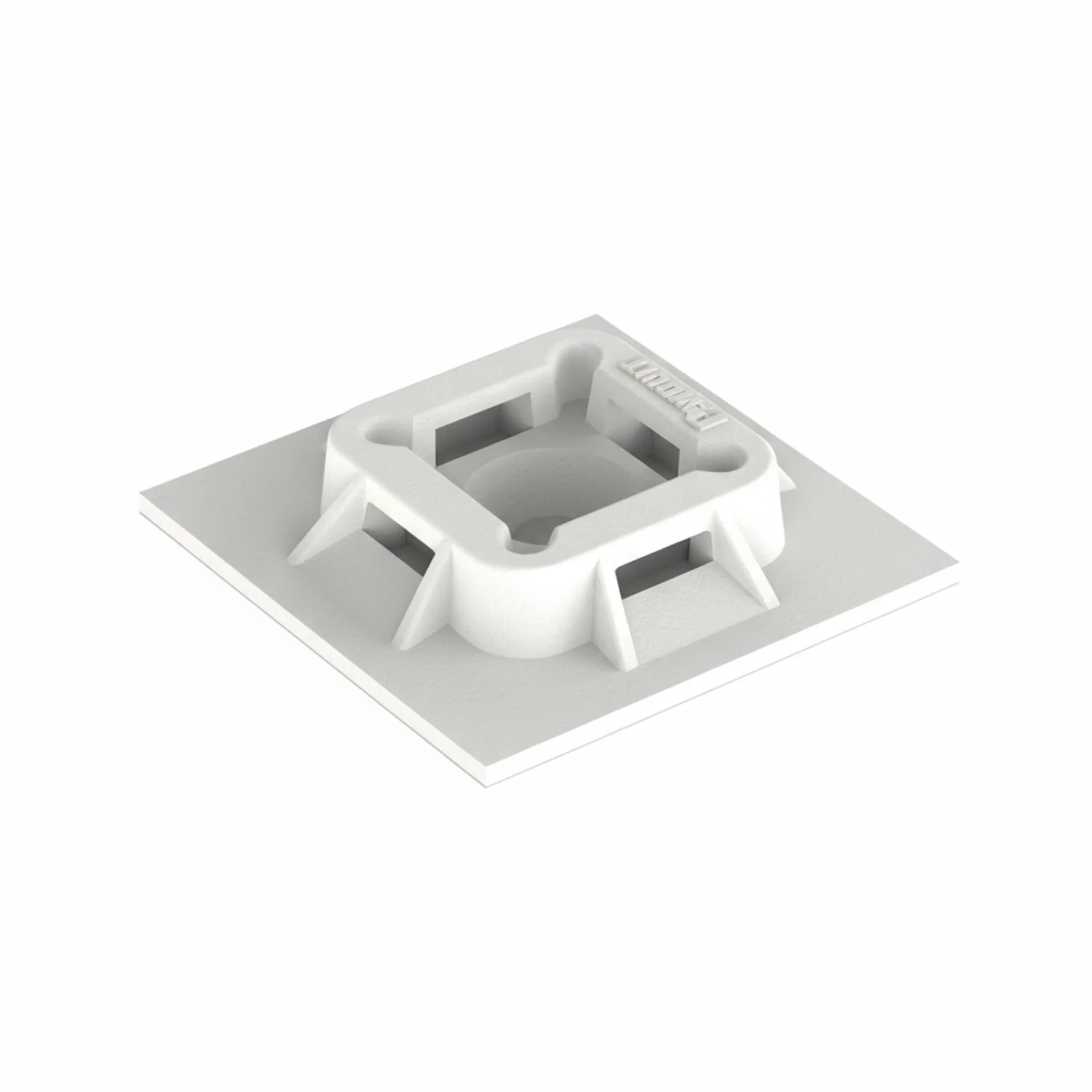 Panduit 4-Way Nylon Cable Tie Holder 1"x1" White ABM100-AT-D - Image 2