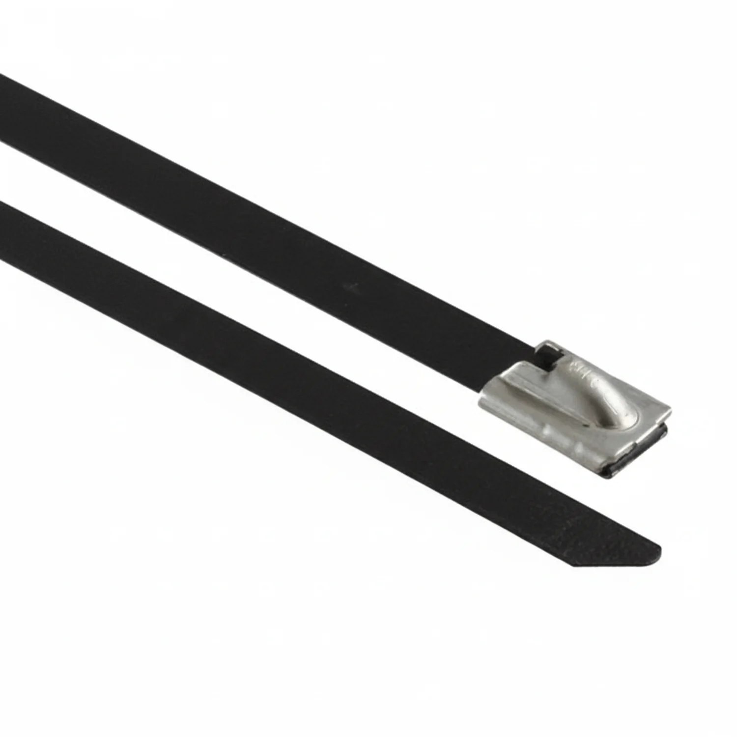 Panduit 8" 250lb Fully Coated Black Polyester 316 Pan-Steel Stainless Steel Cable Ties / Zip Ties 50/bag Part #MLTFC2H-LP316