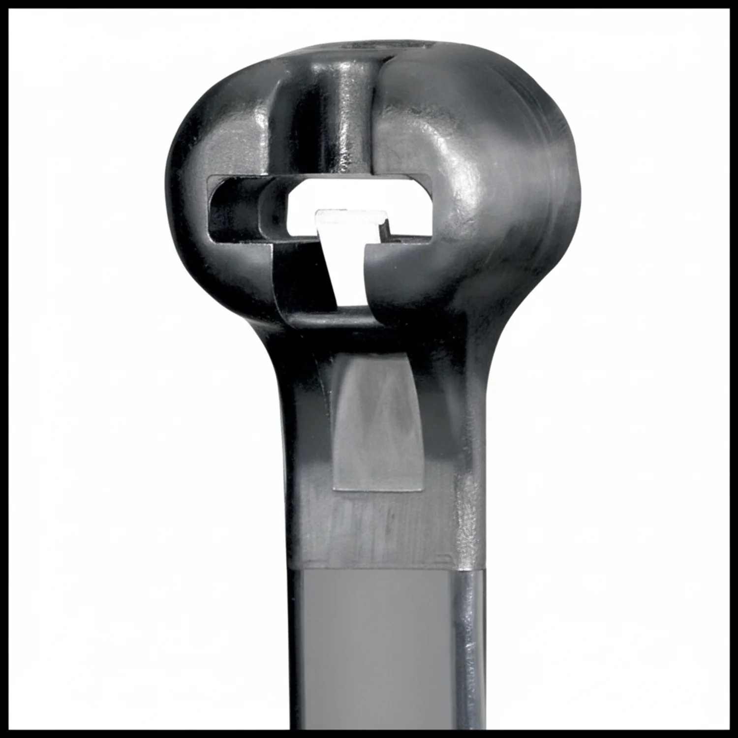 Panduit 8” 50lb. Black Heat Stabilized Dome-Top Barb Ty Cable Ties / Zip Ties 1000/bag Part # BT2S-M30 - Image 2
