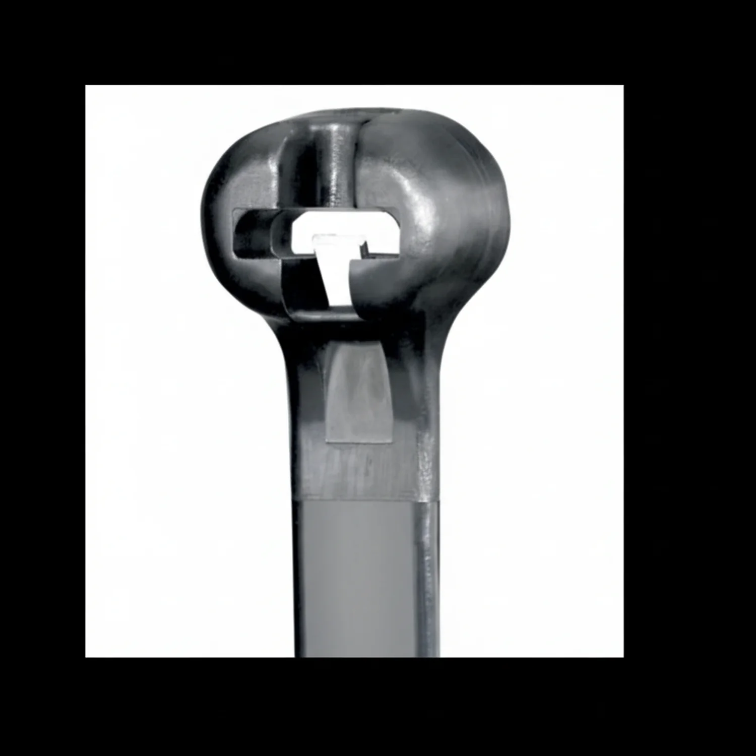 Panduit 11” 120lb. UV Black Weather Resistant Dome-Top Barb Ty Cable Ties / Zip Ties 50/bag Part # BT3LH-L0 - Image 2