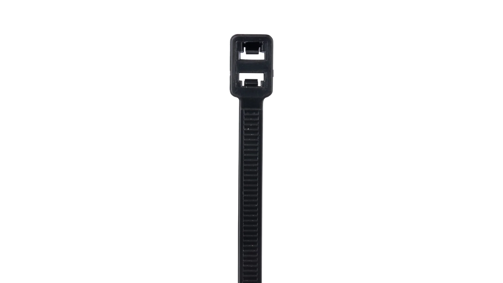 Panduit PLB2S-M0 7.6" Black Nylon Double Loop Cable Tie 50 lbs 1000/pack - Image 2
