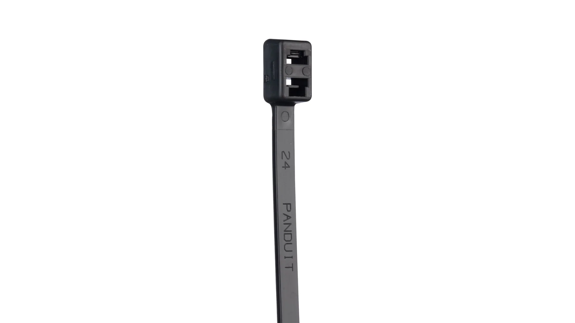 Panduit PLB2S-M0 7.6" Black Nylon Double Loop Cable Tie 50 lbs 1000/pack - Image 4
