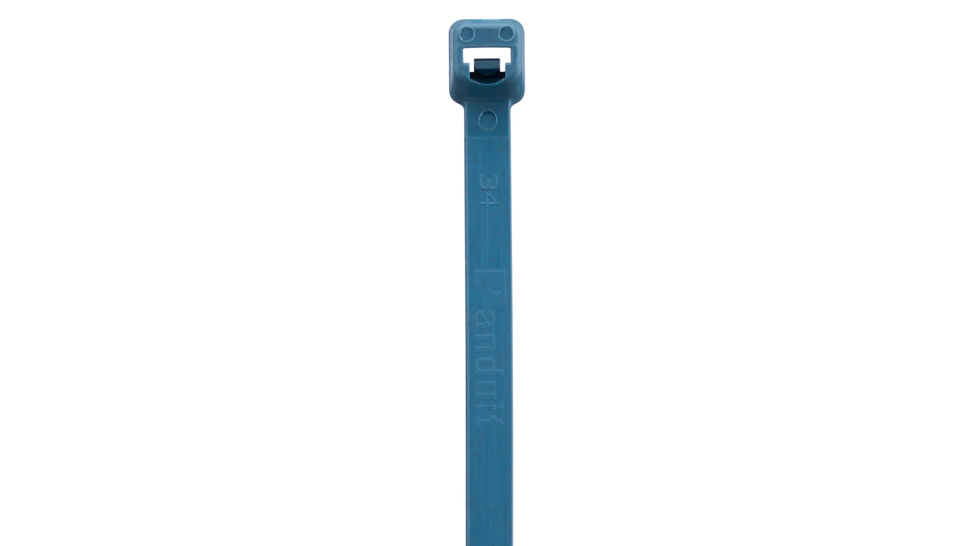 Panduit PLT3S-C96A Metal Detectable Antimicrobial Locking Cable Tie, Light Blue, 11.5" Length, 50 lb Tensile Strength, 100/Bag