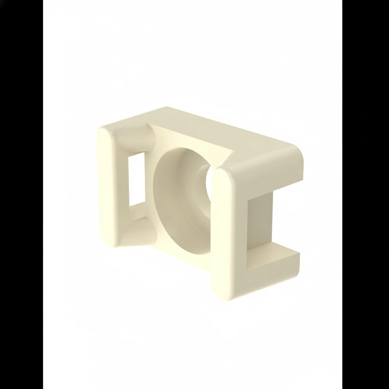 Panduit TM1S6-M69 Cable Tie Mount, Ivory, V-0 PA 6.6, 0.513x0.316", #6 Screw - Image 2