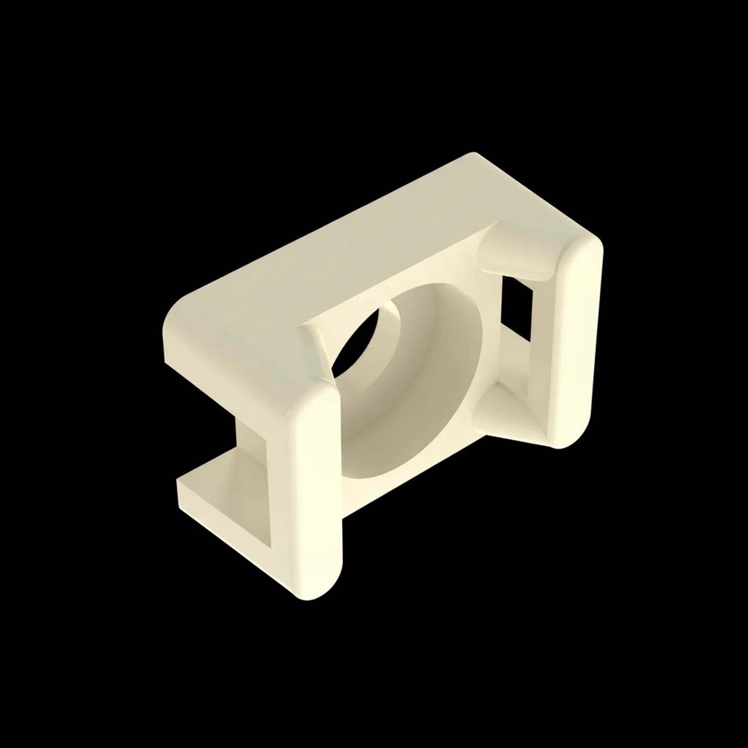 Panduit TM1S6-M69 Cable Tie Mount, Ivory, V-0 PA 6.6, 0.513x0.316", #6 Screw - Image 3
