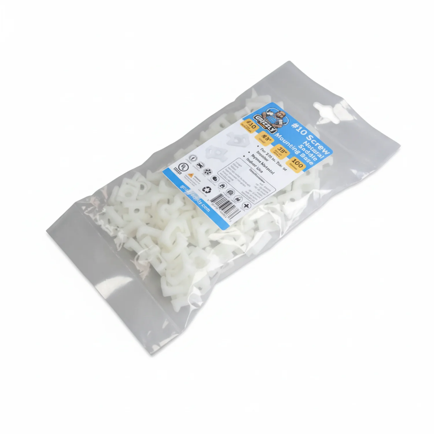 Saddle Mount #10 Screw Natural 100/bag - Image 2