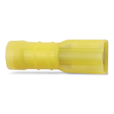 Sta-Kon Nylon Insulated Disconnect Terminal, 12-10 AWG, 0.250 in Tab, Yellow, 50 Pack