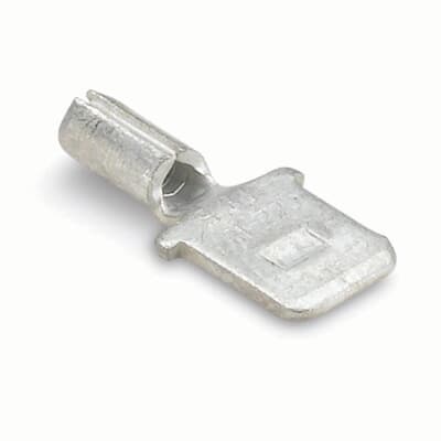 Sta-Kon Non-Insulated Male Tab Disconnect, 22-18 AWG, 0.250 in Tab, Metallic, 1000 Pack