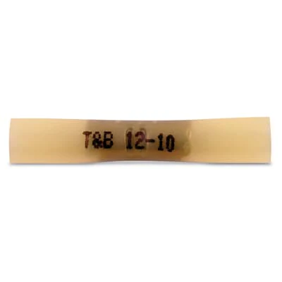 Sta-Kon Nylon Insulated Butt Connector, 12-10 AWG, Yellow, 500 Pack