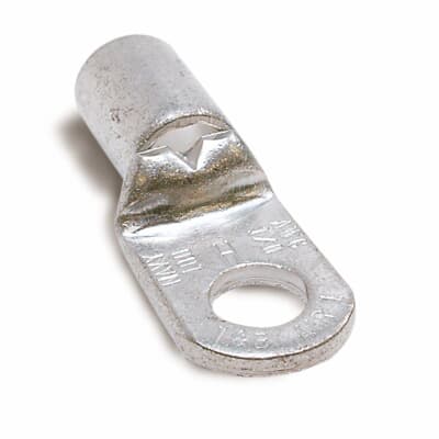 Sta-Kon Non-Insulated Ring Terminal, 3/0AN-4/0 AWG, #1 Stud, Metallic, 50 Pack