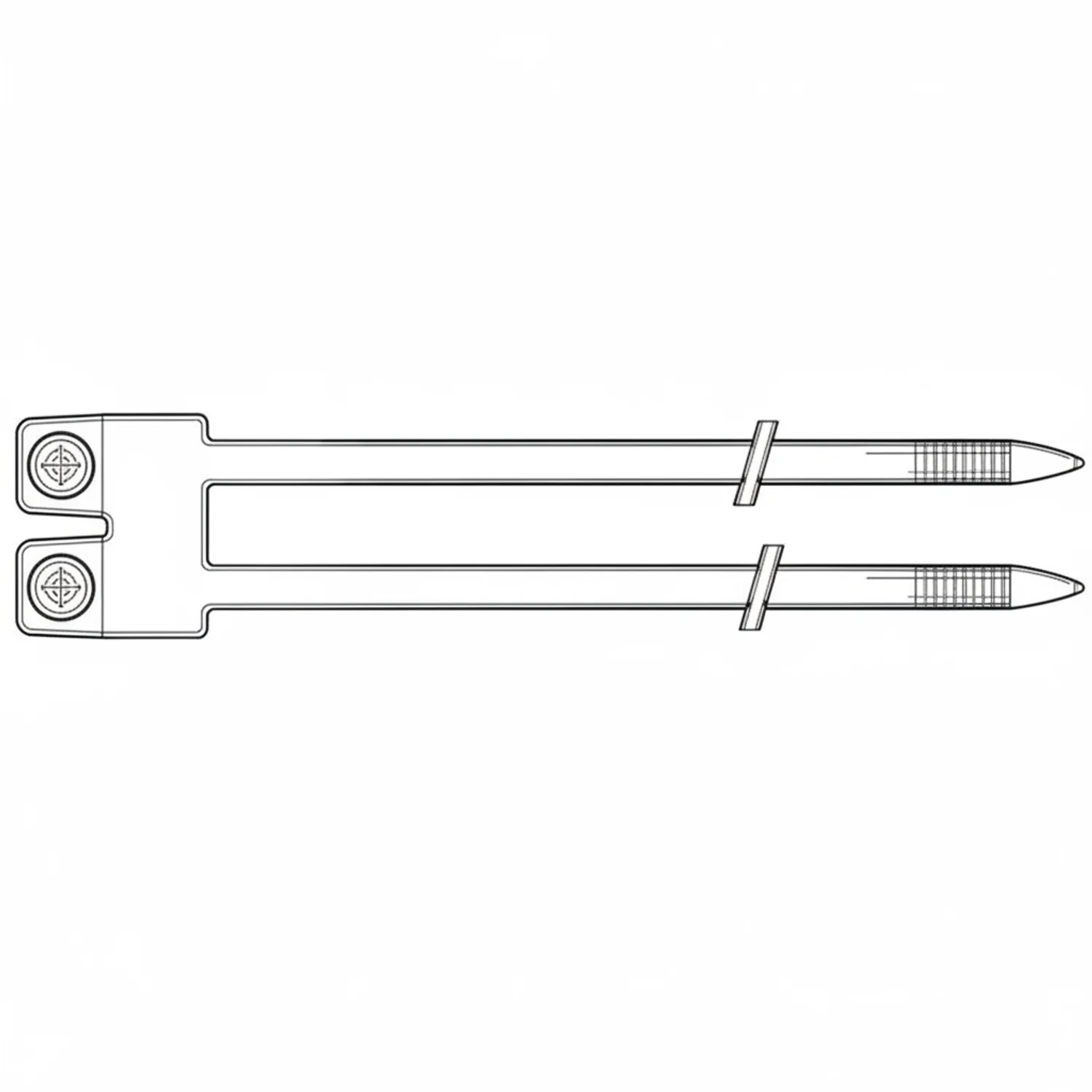 Thomas & Betts TY546MD 7.25" 50lb Natural Nylon Double Strap Identification 1.185x1" Marking Pad 50/Bag - Image 4