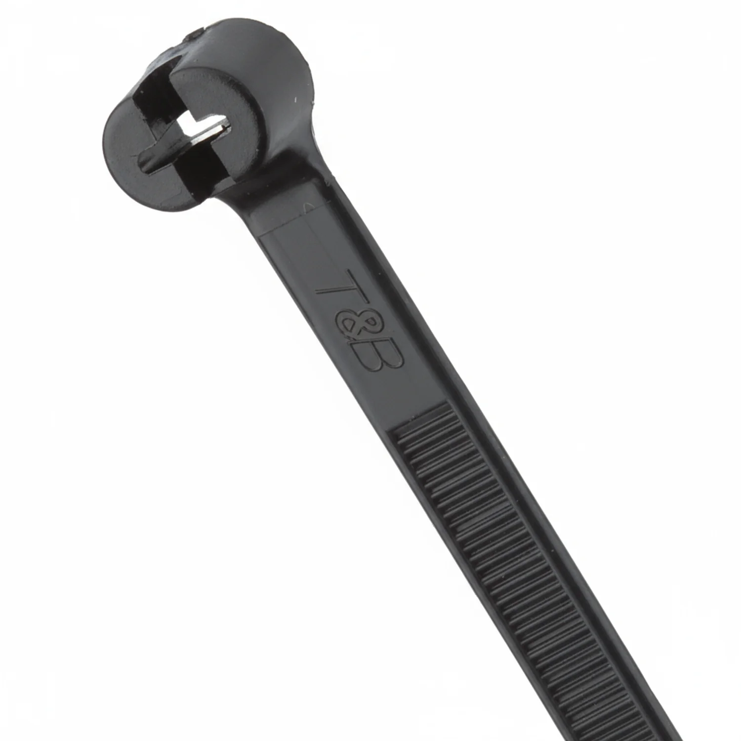 Thomas & Betts TYC525MX 8" 35lb Ultraviolet Resistant Black Cable Ties / Zip Ties 100/Bag