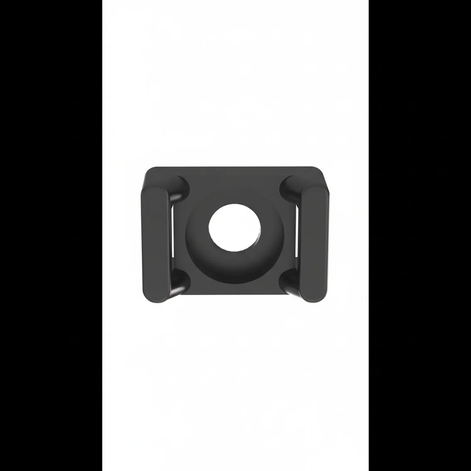 TM2S6-M0 Cable Tie Mount, Black, UV PA 6.6, 0.63x0.43", #6 Screw, 1000PK