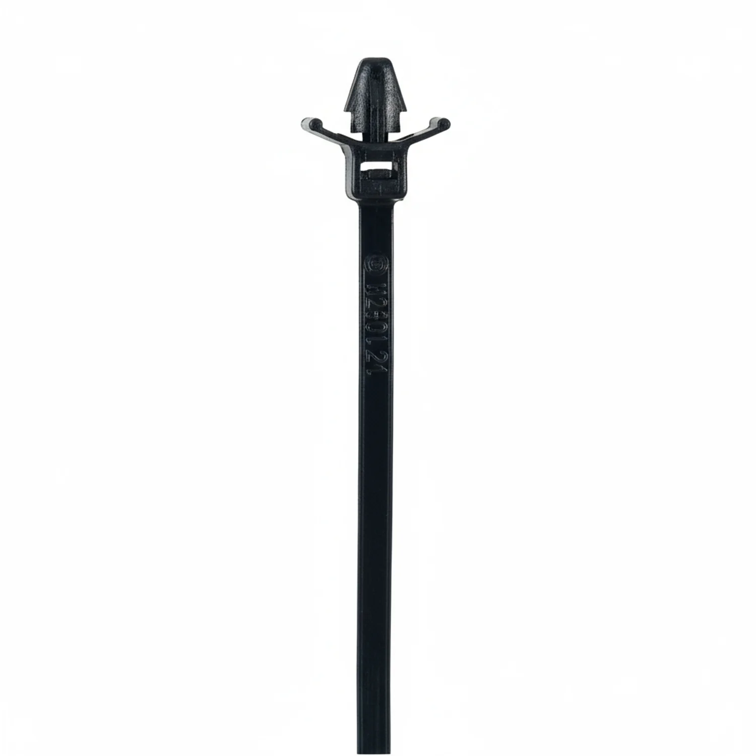 TY38MX Black Polyamide (Nylon 6.6) Push Mount Cable Tie (50 lb Tensile Strength)