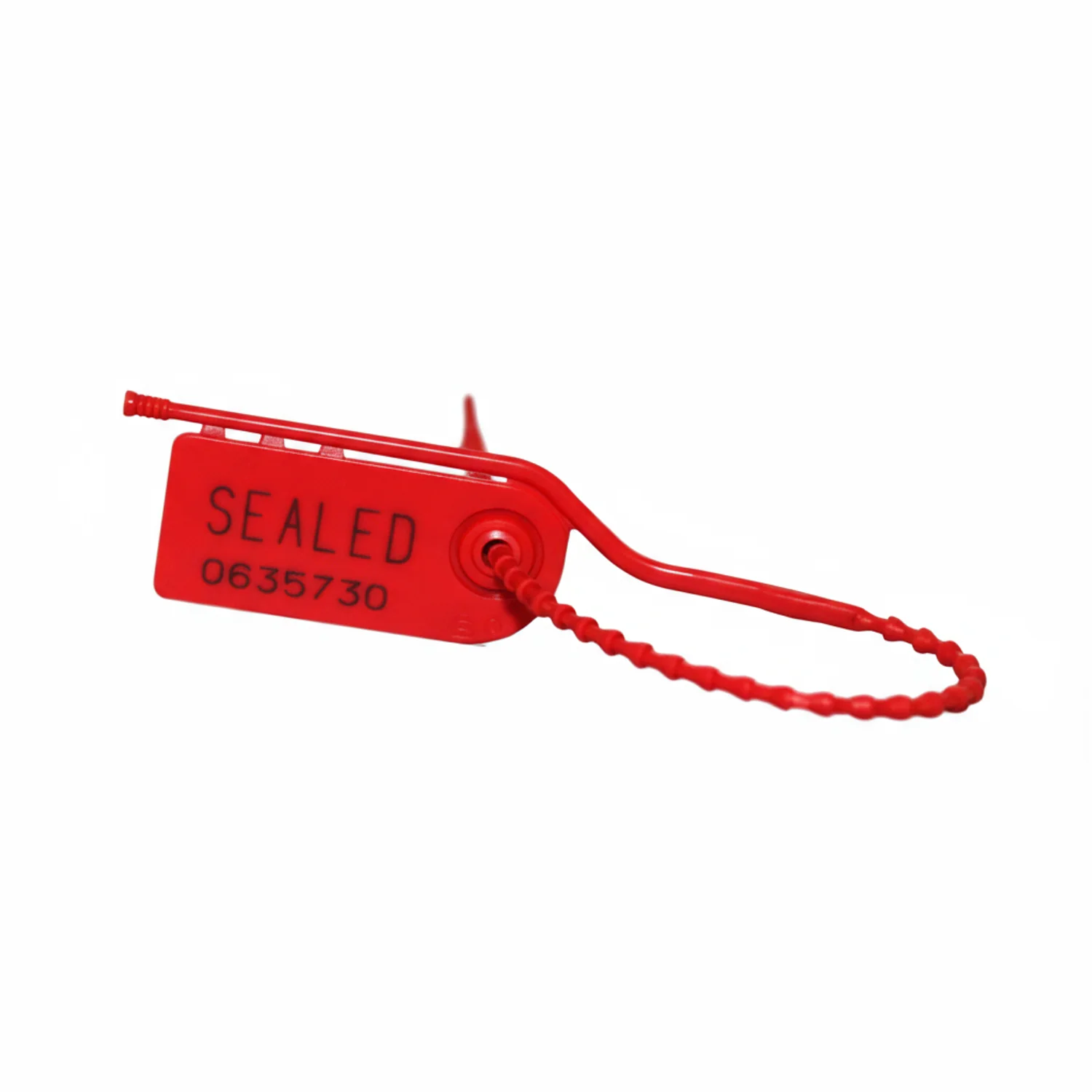 10" 15lb Red All Seal Adjustable Easily Removed Plastic Security Seal 1,000/Bag