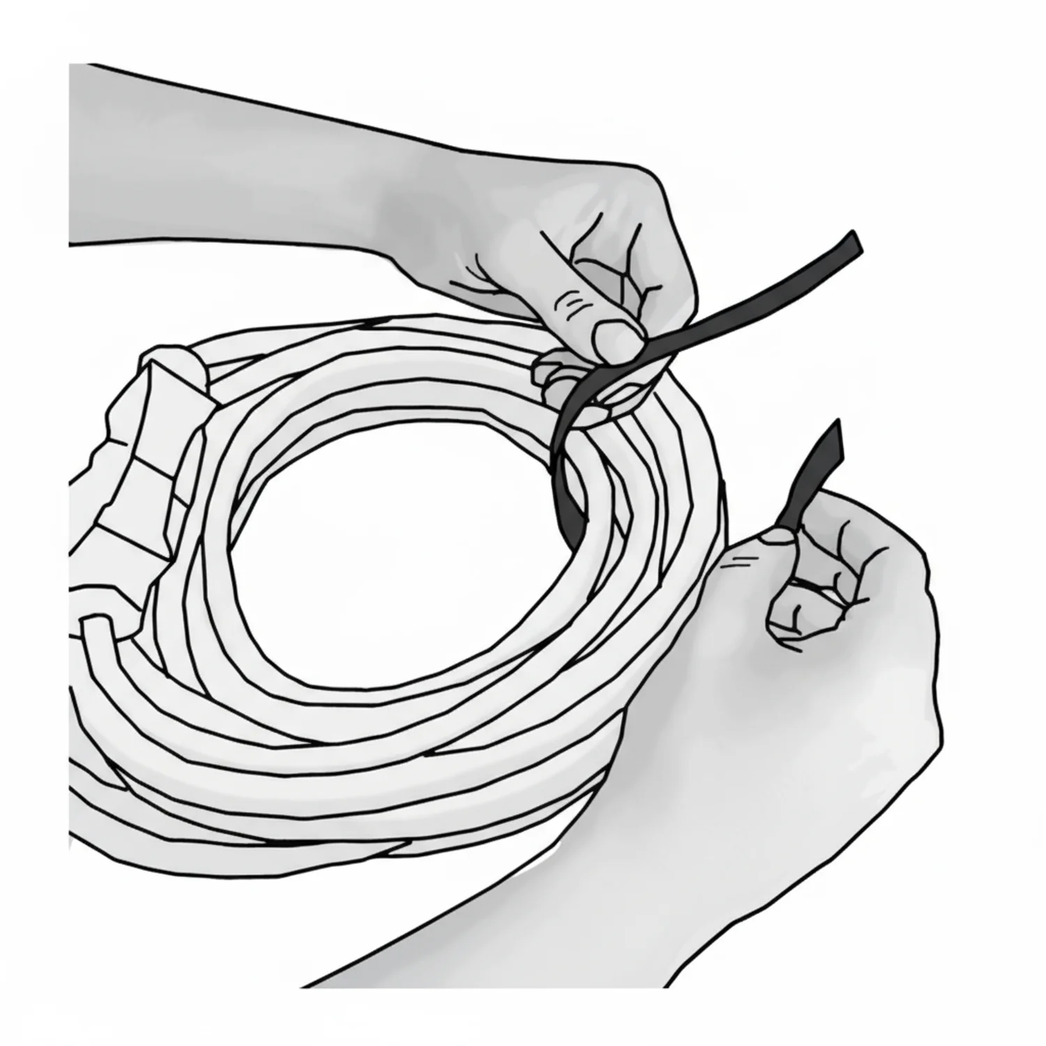 VELCRO BRAND Hook-and-Loop Cable Tie Roll: 75 ft Lg, 2 in Wd, 29 lb Tensile Strength, Black - Image 2