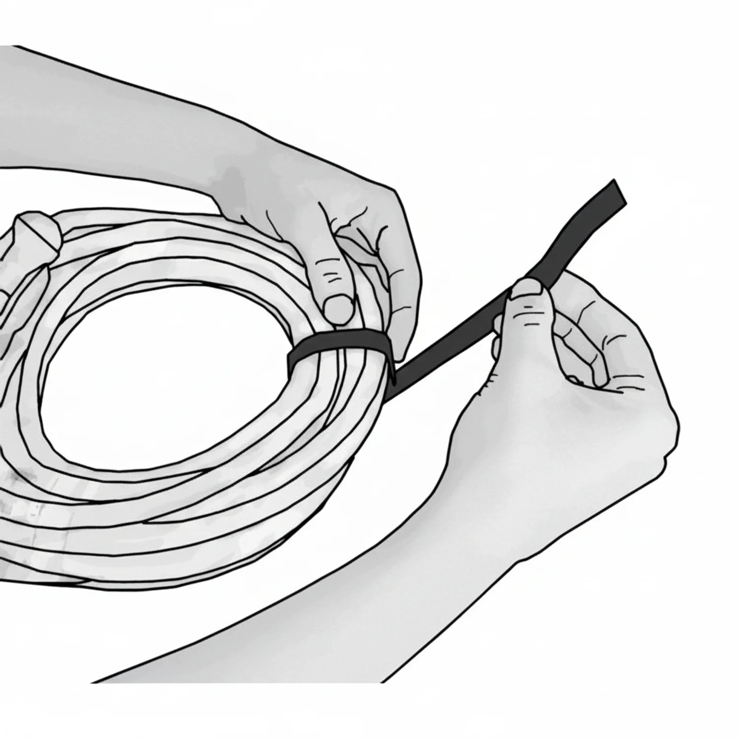 VELCRO BRAND Hook-and-Loop Cable Tie Roll: 75 ft Lg, 2 in Wd, 29 lb Tensile Strength, Black - Image 3