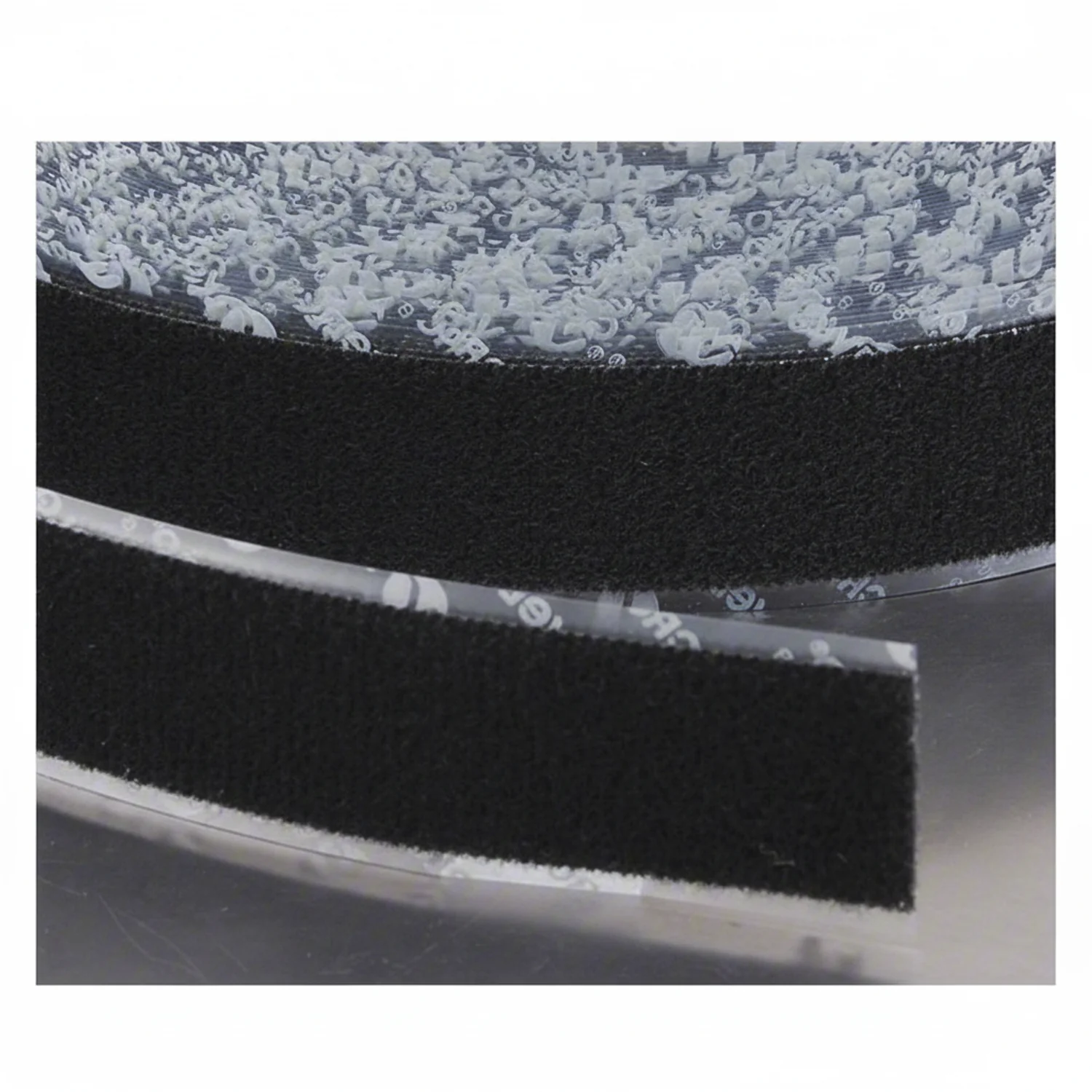 VELCRO BRAND Reclosable Fastener: Acrylic Adhesive, 75 ft, 1 in Wd, Black, Loop